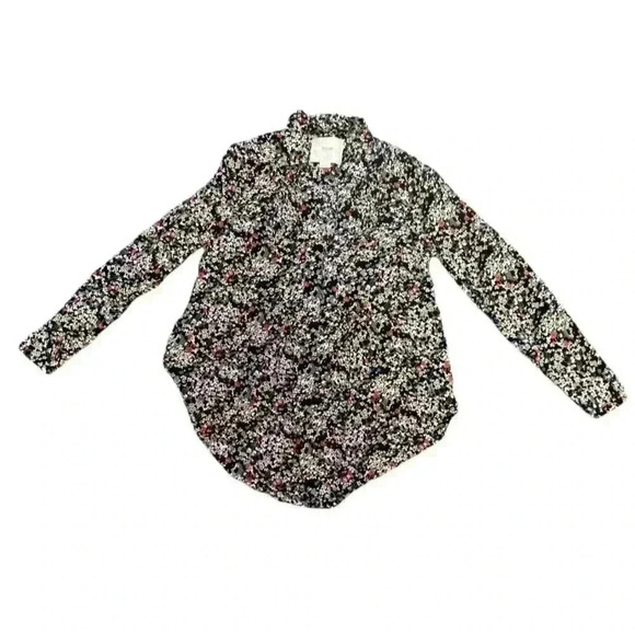Anthropologie Maeve Matilda Floral Pin Tuck Pleat Button-Up Blouse SIZE-SMALL - Picture 1 of 10
